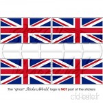 Union Jack britannique drapeau Royaume-Uni Grande-Bretagne Royaume-Uni 5 1 cm 50 mm bumper-helmet en vinyle autocollants  Stickers x4 - B01CY73NNM